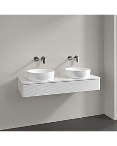Villeroy &amp; Boch Antao vanity unit K13150GF 120x19x50cm, tap hole, washbasin top color: glossy white lacquer