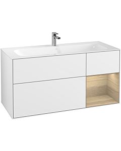 Villeroy und Boch Finion Villeroy und Boch F070PCGF 119,6x59,1cm, étagère à droite Oak Veneer , laqué blanc brillant