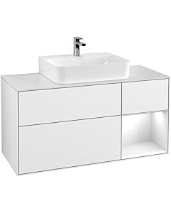 Villeroy und Boch Finion Villeroy und Boch Finion F171GFGF 120cm, top white matt, shelf on the right Glossy white lacquer, Glossy white lacquer