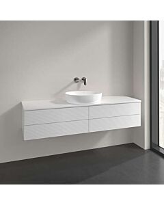 Meuble vasque Villeroy &amp; Boch Antao K25110GF 160 x 36 x 50 cm, couleur du plan vasque : laque blanche brillante