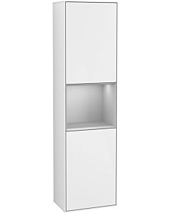 Villeroy und Boch Finion cabinet F460GJGF 41.8x151.6x27cm, left, shelf Gray Matt Lacquer, Glossy white lacquer