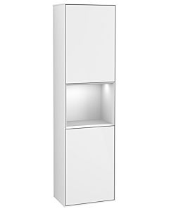 Villeroy und Boch Finion Hochschrank F460MTGF 41,8x151,6x27cm, links, Regal White matt lacquer, Glossy white lacquer