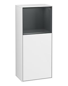 Villeroy und Boch Finion Seitenschrank F520HGGF 41,8cm, links, Ladestation, Regal Midnight Blue Matt Lacquer, Glossy white lacquer