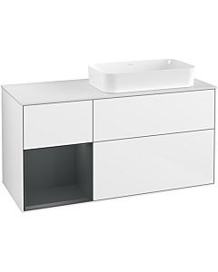 Villeroy und Boch Finion Villeroy und Boch Finion F681HGGF 120x60.3x50.1cm, shelf left Midnight Blue Matt Lacquer , Glossy white lacquer