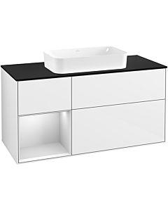 Villeroy und Boch Finion Villeroy und Boch Finion F702MTGF 120x60.3x50.1cm, shelf left white matt lacquer, glossy white lacquer
