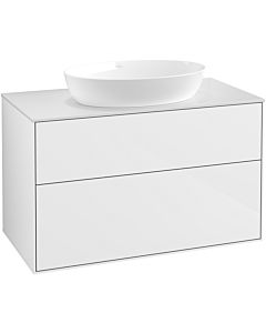 Villeroy und Boch Finion Villeroy und Boch FA0100GF 100x60,3cm, plaque de finition blanc mat, laqué blanc brillant