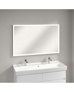 Villeroy &amp; Boch Subway 3.0 Mirror A4631200 with lighting, touch sensor, aluminum frame, 120 x 75 x 4.75 cm, matte white