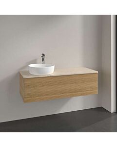Villeroy &amp; Boch Antao vanity unit K33113HN 120x36x50cm, washbasin top color botticino, honey oak