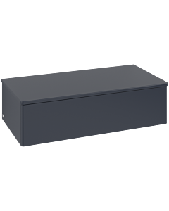 Meuble vasque Villeroy &amp; Boch Antao L40000HG 100 x 26,8 x 50 cm, plan vasque laqué, laque mate bleu nuit