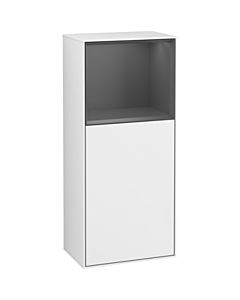 Villeroy und Boch Finion armoire côté G520GKGF 41.8cm, à gauche, la station de charge, l&#39; émotion, l&#39; étagère Anthracite Matt laque, la laque blanche brillante