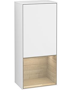 Villeroy und Boch Finion armoire côté G540PCGF 41.8cm, à gauche, l&#39; émotion, l&#39; étagère en dessous Oak Veneer , laque blanc brillant