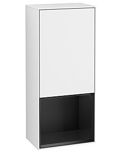 Villeroy und Boch Finion Seitenschrank G540PDGF 41,8cm, links, Emotion, Regal unten Black matt, Glossy white lacquer