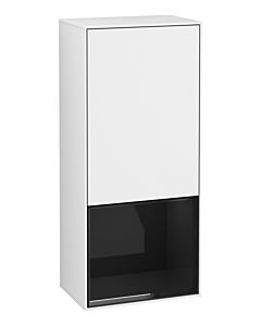 Villeroy und Boch Finion side cabinet G540PHGF 41.8cm, left, Emotion, shelf below Glossy Black, Glossy white lacquer