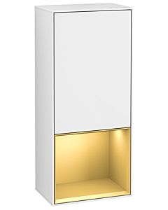 Villeroy und Boch Finion armoire latérale G550HFGF 41,8 cm, droite, émotion, étagère en dessous or mat, laqué blanc brillant