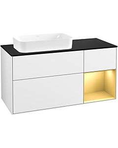 Villeroy und Boch Finion Villeroy und Boch Finion G692HFGF 120x60.3x50.1cm, shelf on the right gold matt, glossy white lacquer