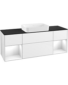 Villeroy und Boch Finion Villeroy und Boch G742GFGF 160x60.3x50.1cm, étagères laqué blanc brillant, laqué blanc brillant