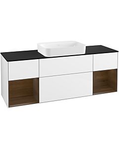 Villeroy und Boch Finion Villeroy und Boch Finion G742GNGF 160x60.3x50.1cm, shelves walnut veneer, glossy white lacquer