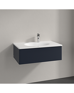 Villeroy und Boch Antao Waschtisch-Unterschrank K01100HG 78,8x25,6x49,6cm, mit Frontstruktur, midnight blue matt lacquer