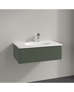 Villeroy und Boch Antao Waschtisch-Unterschrank K01100HL 78,8x25,6x49,6cm, mit Frontstruktur, leaf green matt lacquer