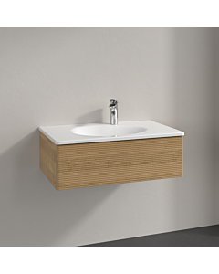 Villeroy und Boch Meuble sous-vasque Antao K01100HN 78,8x25,6x49,6cm, avec structure frontale, chêne miel