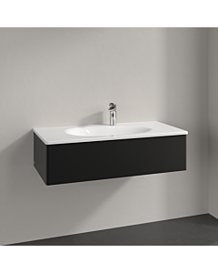 Villeroy und Boch Antao Waschtisch-Unterschrank K02000PD 98,8x25,6x49,3cm, ohne Frontstruktur, black matt lacquer