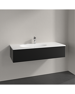 Villeroy und Boch Meuble sous-vasque Antao K03000PD 118,8x25,6x49,3cm, sans structure frontale, laqué noir mat
