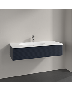 Villeroy und Boch Antao Waschtisch-Unterschrank K03100HG 118,8x25,6x49,3cm, mit Frontstruktur, midnight blue matt lacquer