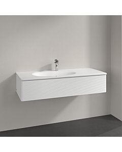 Villeroy und Boch Antao Waschtisch-Unterschrank K03100MT 118,8x25,6x49,3cm, mit Frontstruktur, white matt lacquer