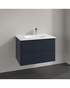 Villeroy und Boch Antao Waschtisch-Unterschrank K04000HG 78,8x50,4x49,6cm, ohne Frontstruktur, midnight blue matt lacquer