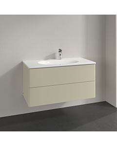 Villeroy und Boch Meuble sous-vasque Antao K05000HJ 98,8x50,4x49,6cm, sans structure frontale, laqué mat gris soie
