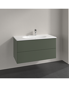 Villeroy und Boch Meuble sous-vasque Antao K05000HL 98,8x50,4x49,6cm, sans structure frontale, laqué mat vert feuille