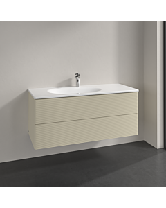 Villeroy und Boch Meuble sous-vasque Antao K06100HJ 118,8x50,4x49,3cm, avec structure frontale, laqué mat gris soie