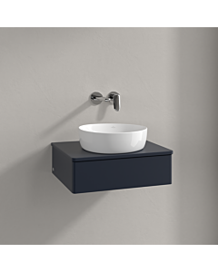 Villeroy &amp; Boch Antao vanity unit K07010HG 60x19x50cm, washbasin top color lacquer, midnight blue matt lacquer