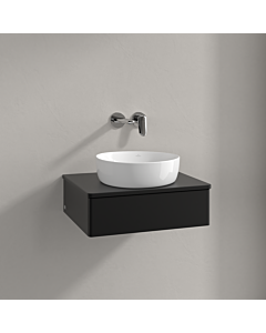Villeroy &amp; Boch Antao vanity unit K07010PD 60x19x50cm, washbasin top color: black matt lacquer