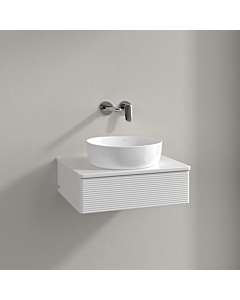 Villeroy und Boch Antao Waschtisch-Unterschrank K07110GF 60x19x50cm, Waschbeckenplattenfarbe Lack, glossy white lacquer