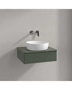 Villeroy und Boch Antao Waschtisch-Unterschrank K07110HL 60x19x50cm, Waschbeckenplattenfarbe Lack, leaf green matt lacquer