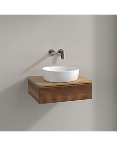 Villeroy &amp; Boch Antao vanity unit K07111HM 60x19x50cm, washbasin top color honey oak, warm walnut