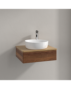 Villeroy und Boch Antao Waschtisch-Unterschrank K07151HM 60x19x50cm, Hahnloch, Waschbeckenplattenfarbe honey oak, warm walnut