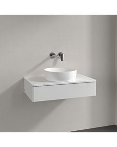 Meuble vasque Villeroy &amp; Boch Antao K08010GF 80 x 19 x 50 cm, couleur du plan vasque : laque blanche brillante