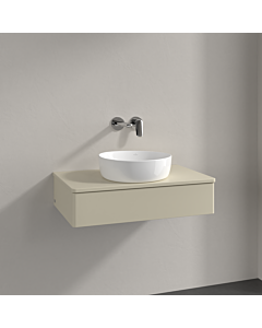 Villeroy und Boch Antao Waschtisch-Unterschrank K08010HJ 80x19x50cm, Waschbeckenplattenfarbe Lack, silk grey matt lacquer