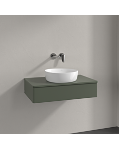 Villeroy und Boch Antao Waschtisch-Unterschrank K08010HL 80x19x50cm, Waschbeckenplattenfarbe Lack, leaf green matt lacquer