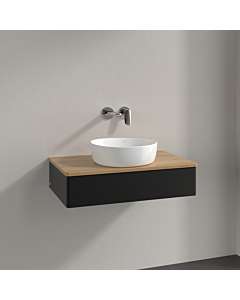 Villeroy und Boch Antao Waschtisch-Unterschrank K08011PD 80x19x50cm, Waschbeckenplattenfarbe honey oak, black matt lacquer