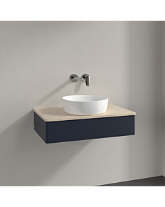 Villeroy und Boch Antao Waschtisch-Unterschrank K08013HG 80x19x50cm, Waschbeckenplattenfarbe botticino, midnight blue matt lacquer