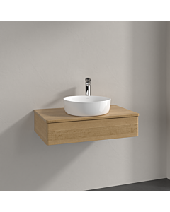 Villeroy und Boch Antao Waschtisch-Unterschrank K08051HN 80x19x50cm, Hahnloch, Waschbeckenplattenfarbe honey oak, honey oak