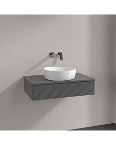 Villeroy und Boch Antao Waschtisch-Unterschrank K08110GK 80x19x50cm, Waschbeckenplattenfarbe Lack, anthracite matt lacquer