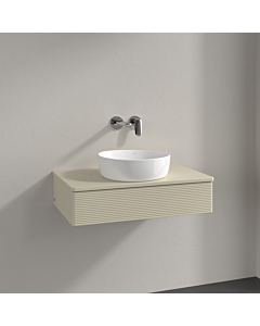 Villeroy und Boch Antao Waschtisch-Unterschrank K08110HJ 80x19x50cm, Waschbeckenplattenfarbe Lack, silk grey matt lacquer