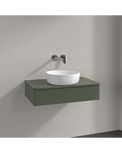Villeroy und Boch Antao Waschtisch-Unterschrank K08110HL 80x19x50cm, Waschbeckenplattenfarbe Lack, leaf green matt lacquer