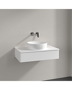 Villeroy und Boch Antao Waschtisch-Unterschrank K08110MT 80x19x50cm, Waschbeckenplattenfarbe Lack, white matt lacquer