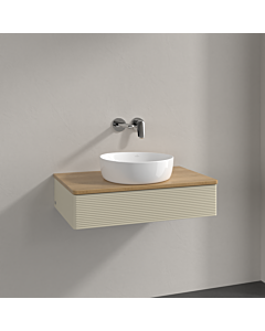Villeroy und Boch Antao Waschtisch-Unterschrank K08111HJ 80x19x50cm, Waschbeckenplattenfarbe honey oak, silk grey matt lacquer