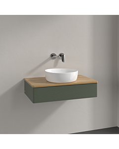 Villeroy und Boch Antao Waschtisch-Unterschrank K08111HL 80x19x50cm, Waschbeckenplattenfarbe honey oak, leaf green matt lacquer